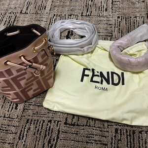 Fendi Women's Tan Bucket Bag